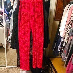 VICTORIA SECRET PINK Red Lace Women's Pants